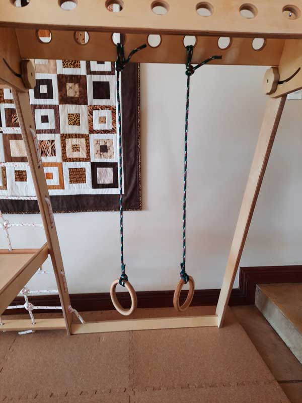 Trapeze Rings for Indoor Jungle Gym WoodStyle