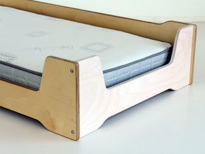 White oilled finish on end panel