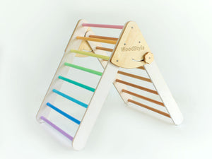 Climbing Triangle Medium - Pastel Rainbow with White