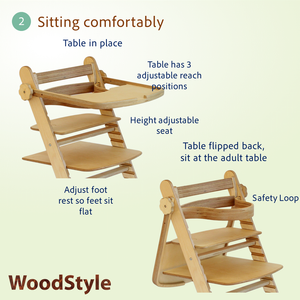 Hauck wooden high chair aldi deals