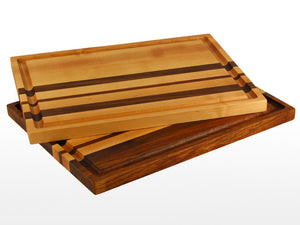 Maple Charcuterie board with Walnut and Kiaat detail